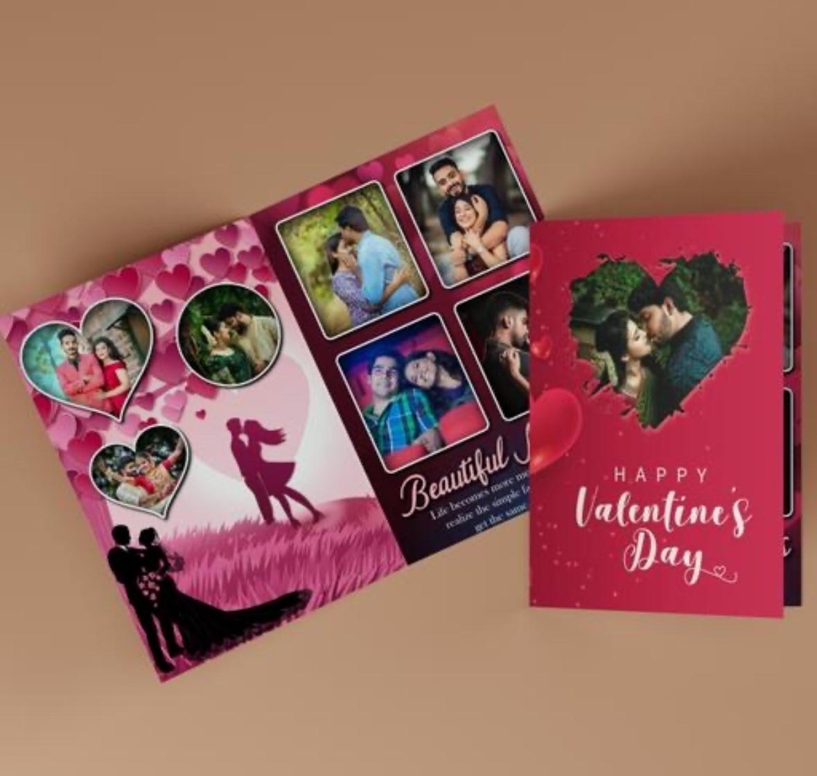 Customize Photo Valentine's Day Greeting Cards - Your Unique Expression of Love, For Girlfriend, Boyfriend, Husband, Wife, Lover