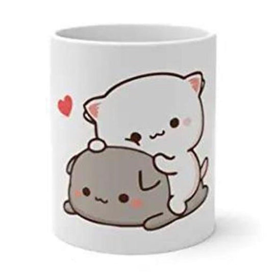 Giftspedia Cute Dudu Bubu Couple printed coffee cup Best Gift For Anniversary Birthday Valentines day Friendship day